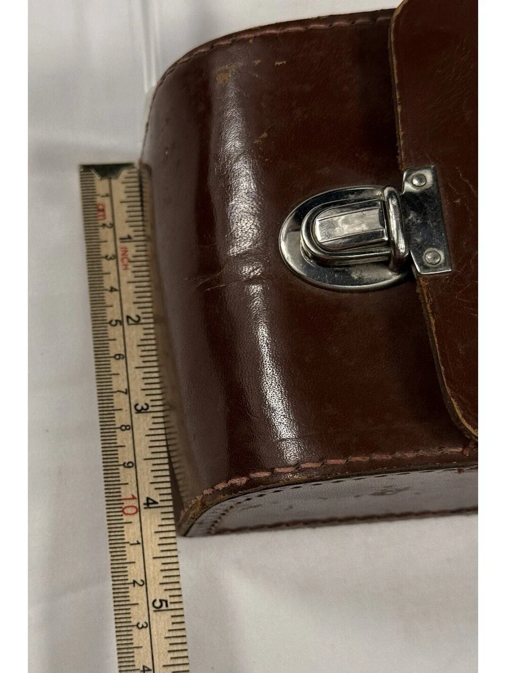 Vtg Swedish Royal Leather Case Latch Close Camera Binocular “Kungl Hovleverantor